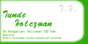 tunde holczman business card